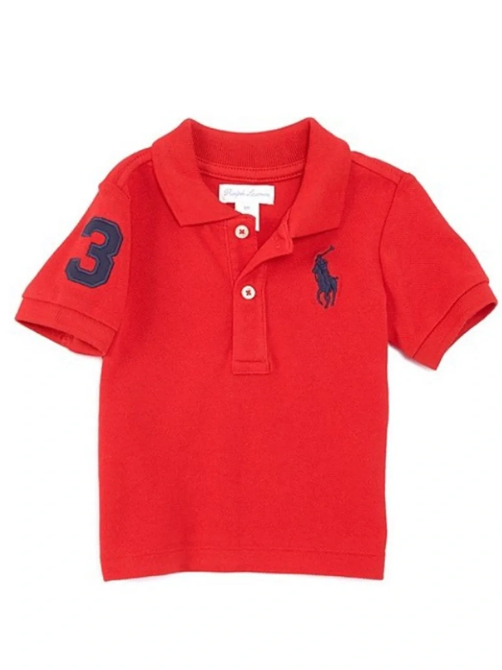 Ralph Lauren Red Polo With Cargo Jogger Pants Baby Boy Set